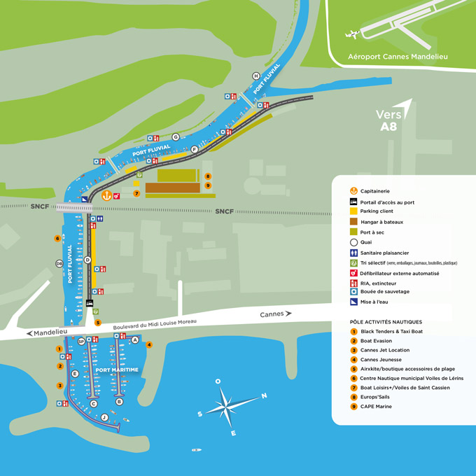 Plan port du Béal Cannes